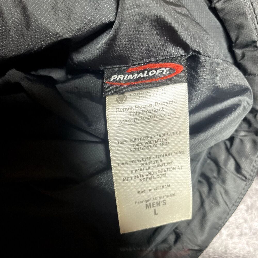 Patagonia Jacket Mens Large L Black Nano Puff Primaloft Lightweight *FLAWS - Picture 4 of 13